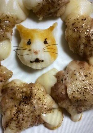 餅の 豚バラスライス肉巻き大根おろし添え-レシピのメイン写真