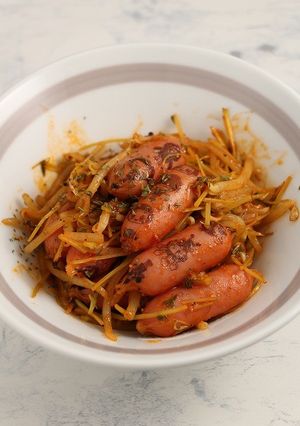 簡単！ソーセージともやしのカレーブルスト-レシピのメイン写真