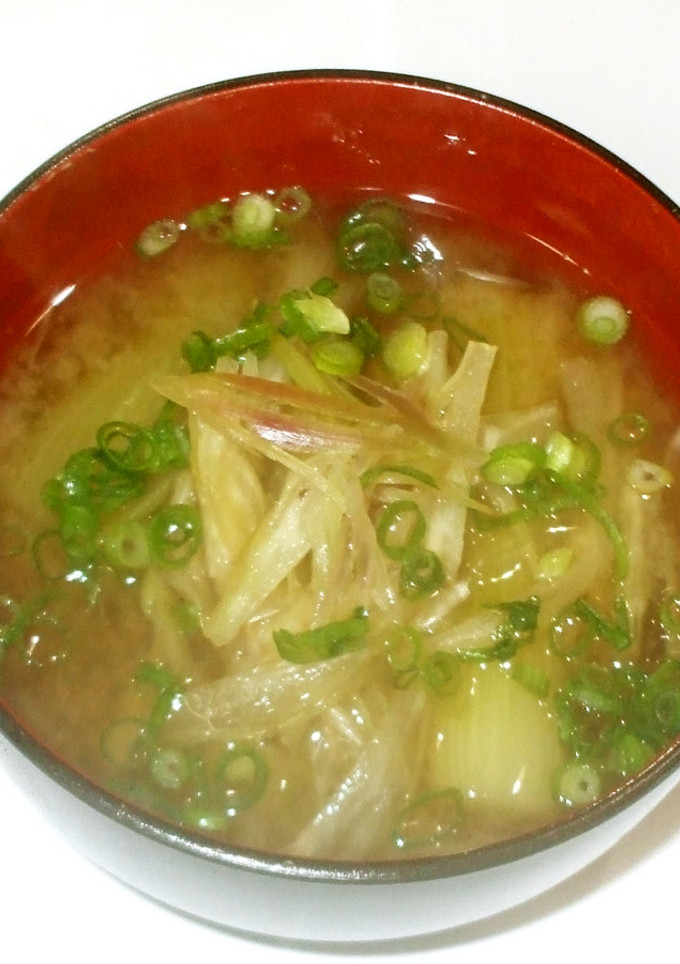 風邪に♪みょうがと茄子の味噌汁簡単-レシピのメイン写真