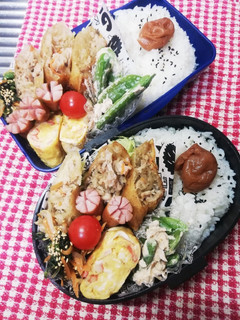 高校男子弁当&パパ弁当♡春巻き1/22-レシピのメイン写真