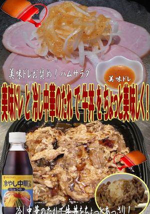 美味ドレと冷し中華のたれで牛丼-レシピのメイン写真