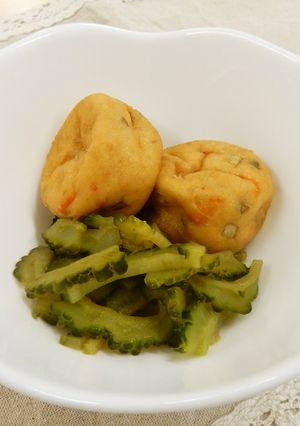 やわらか食：がんもどきとゴーヤの煮物-レシピのメイン写真