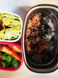 タンパク質多めお弁当㉓お誕生日のお赤飯-レシピのメイン写真