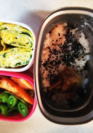 タンパク質多めお弁当㉓お誕生日のお赤飯-レシピのメイン写真