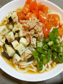 夏野菜の冷やしうどん-レシピのメイン写真
