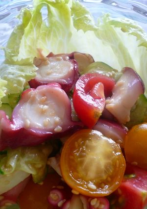 たこと胡瓜の酢の物（オリーブ油入り）-レシピのメイン写真