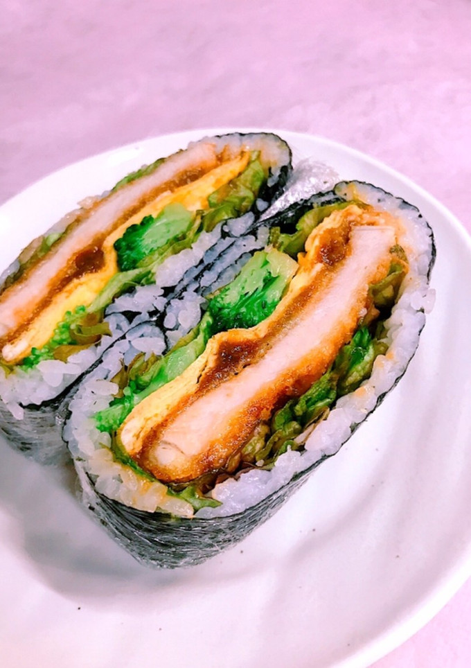 とんかつのおにぎらず-レシピのメイン写真