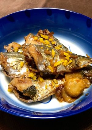 子鯵の梅干し煮付け◆柚子風味-レシピのメイン写真