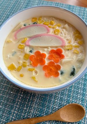 豆乳でまろやか♪うどん入り小田巻蒸し-レシピのメイン写真