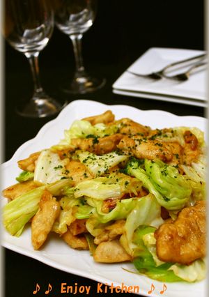 キャベツと鶏胸肉炒め♪レモンバターソース-レシピのメイン写真