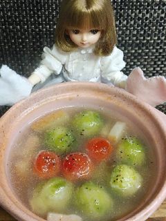 リカちゃん♡キャベツトマトベーコンスープ-レシピのメイン写真