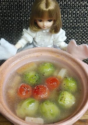 リカちゃん♡キャベツトマトベーコンスープ-レシピのメイン写真