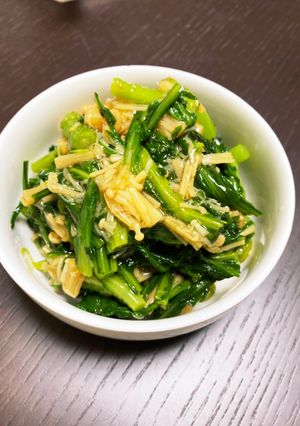 春菊のなめ茸和え-レシピのメイン写真