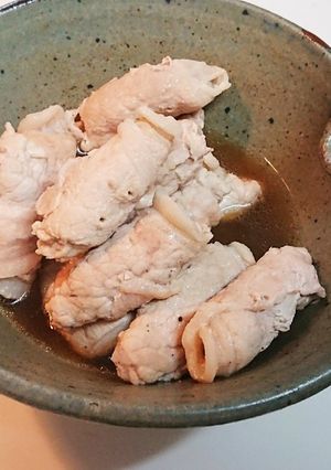 椎茸の豚肩ロース巻き煮-レシピのメイン写真