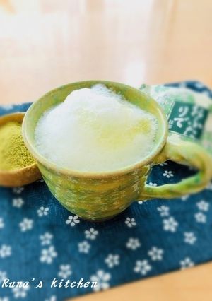 レンジで簡単♬緑茶ふわラテ♡-レシピのメイン写真