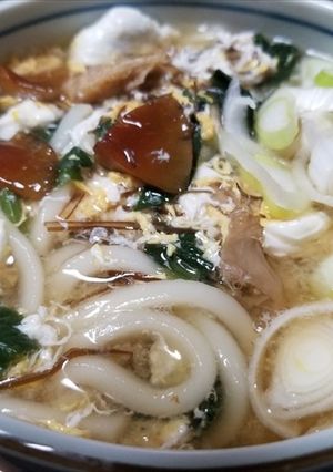 ウラベニホテイシメジなどの煮込みうどん-レシピのメイン写真