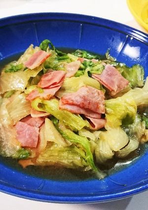 美味！ベーコンとレタスの醤油炒め-レシピのメイン写真