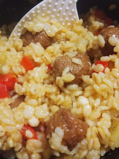 市販ミートボール炊き込みご飯(簡単)-レシピのメイン写真