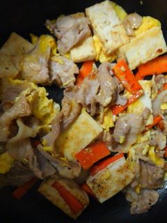 豚肉と豆腐の炒め&卵とじ-レシピのメイン写真