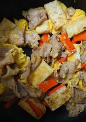 豚肉と豆腐の炒め&卵とじ-レシピのメイン写真