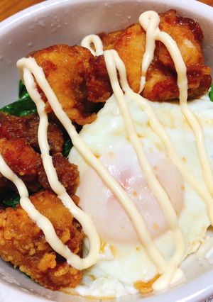 醤油味のタレが決めて！絶品唐揚げ丼-レシピのメイン写真