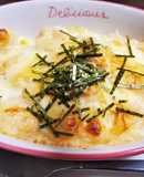 パスタソースで☆明太もちチーズ焼
