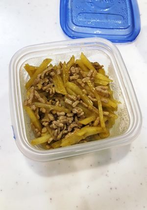 お弁当おかず　ひき肉ジャガカレー味-レシピのメイン写真