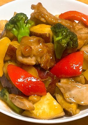 鶏肉とさつまいもの中華風甘酢炒め-レシピのメイン写真