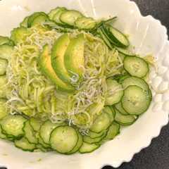 รูปของ つゆなしアボガド和えそうめん