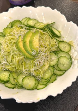 つゆなしアボガド和えそうめん-レシピのメイン写真