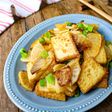 箸が止まらん♡厚揚げと焼き大根の甘辛生姜炒め