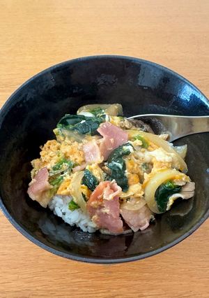 簡単、具沢山たまご丼-レシピのメイン写真