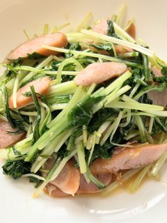 水菜とウインナーの炒めもの-レシピのメイン写真