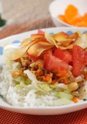 れんこん入りタコライス＠つくば市親子料理-レシピのメイン写真