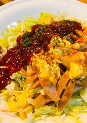 魚肉ソーセージのからしスクランブルエッグ-レシピのメイン写真