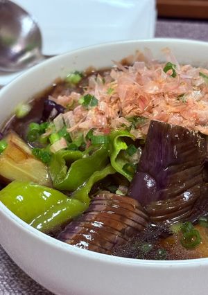 茄子と万願寺とうがらしの煮浸し-レシピのメイン写真