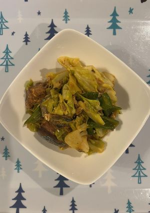 手軽に青魚！鯖缶で野菜のケチャ味噌炒め-レシピのメイン写真