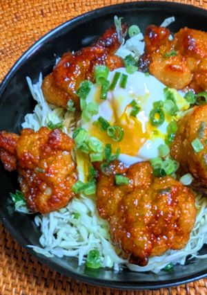 鶏の唐揚げ照り焼き丼-レシピのメイン写真