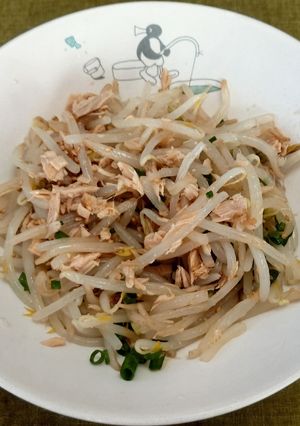電子レンジ調理で、ツナともやしの中華和え-レシピのメイン写真