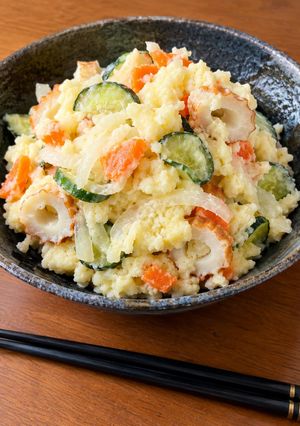 ちくわ入り♪隠し味が決め手のポテトサラダ-レシピのメイン写真
