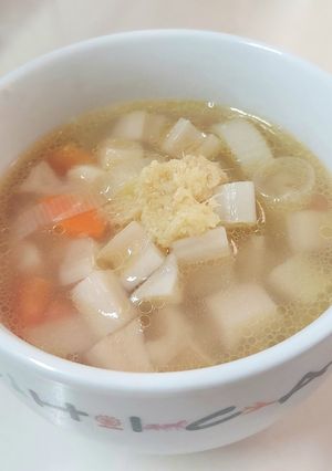 れんこんのあったかしょうがスープ-レシピのメイン写真