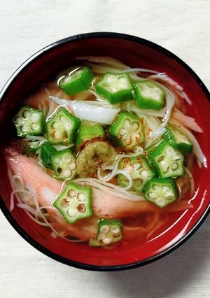 さっぱり♪ オクラと カニカマの 冷や汁-レシピのメイン写真