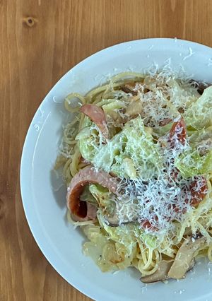 キャベツとソーセージのパスタ-レシピのメイン写真