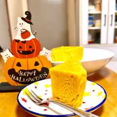 รูปของ レンジで4分!ヘルシーかぼちゃヨーグルトケーキ♪