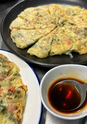 米粉でパリふわ！余り野菜でも極旨チヂミ-レシピのメイン写真