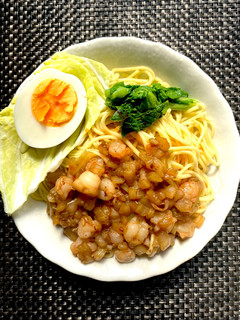 蝦仁白菜麺 海老と白菜の混ぜそば-レシピのメイン写真