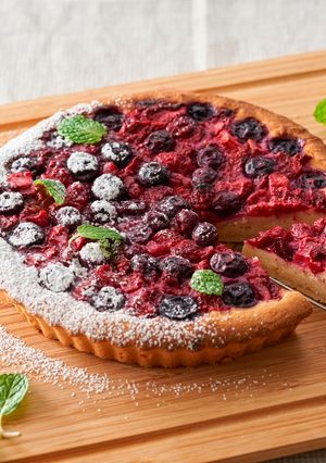 ミックスベリーの米粉タルト風ケーキ-レシピのメイン写真