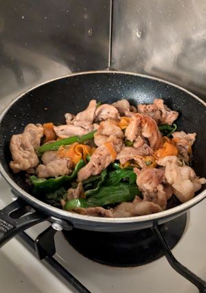 豚肉にんじんピーマンにんにくの芽炒め-レシピのメイン写真