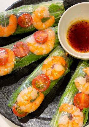 水菜の海鮮生春巻き-レシピのメイン写真