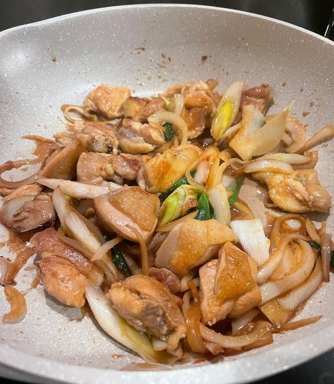 鶏肉ネギ玉ねぎ炒め-レシピのメイン写真